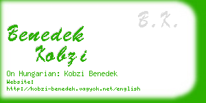 benedek kobzi business card